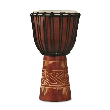 DRUM WORKSHOP World Beat Wood Art Medium Djembe, Red with Natural LP713MR